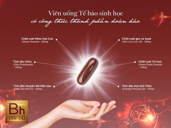 Thành phần trong viên uống nhau thai cừu Vital Cell Softgels Premium Extract 